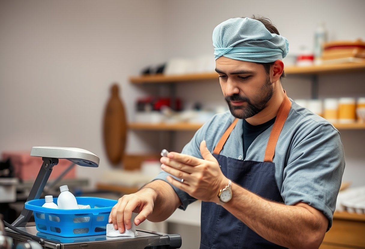 Imagen de un profesional de Técnico Laboral en Manicure y Pedicure realizando actividades propias de los estudios realizados